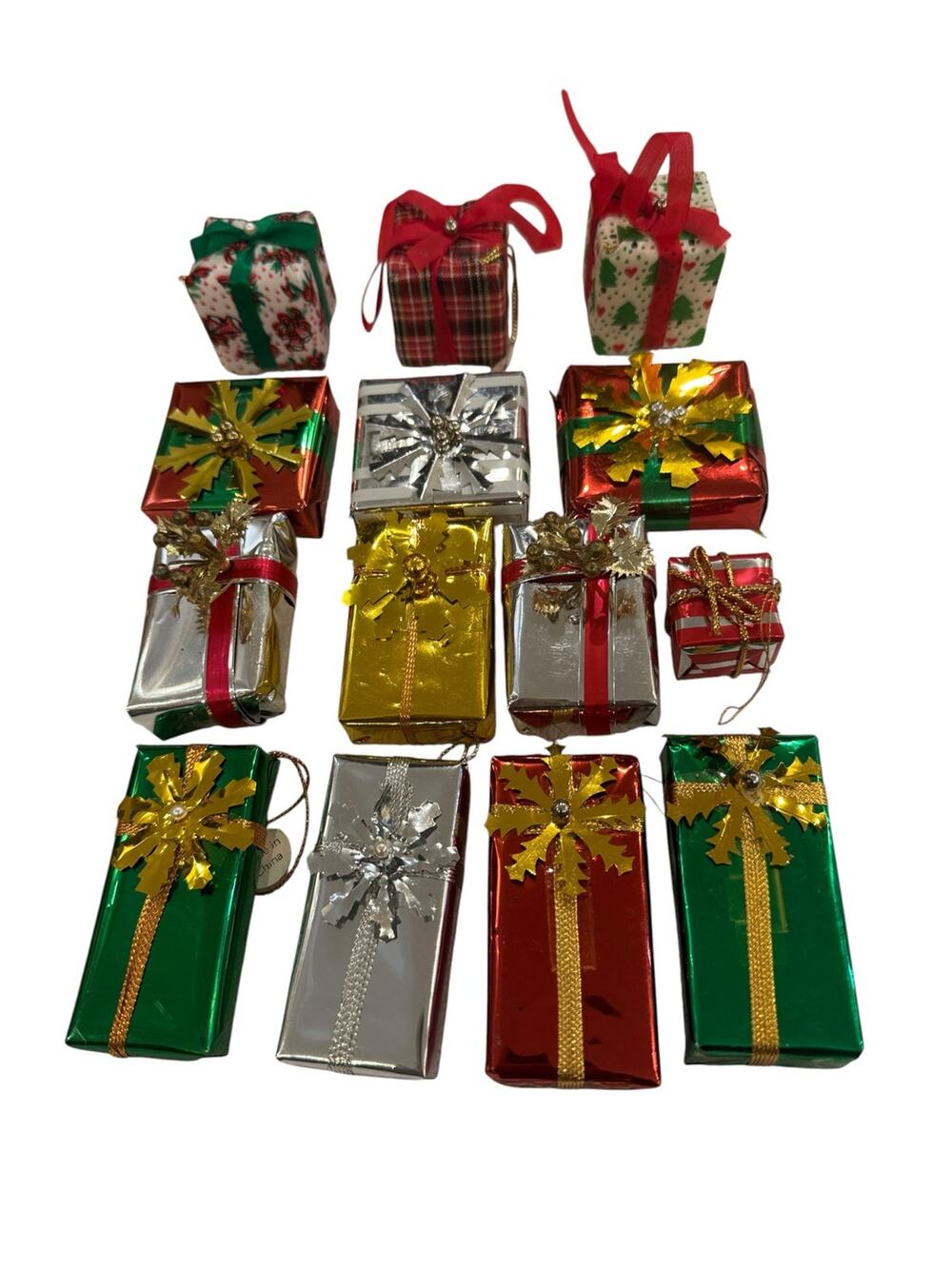 Vtg Miniature Lot Wrapped Christmas Gifts Presents Dollhouse Diorama